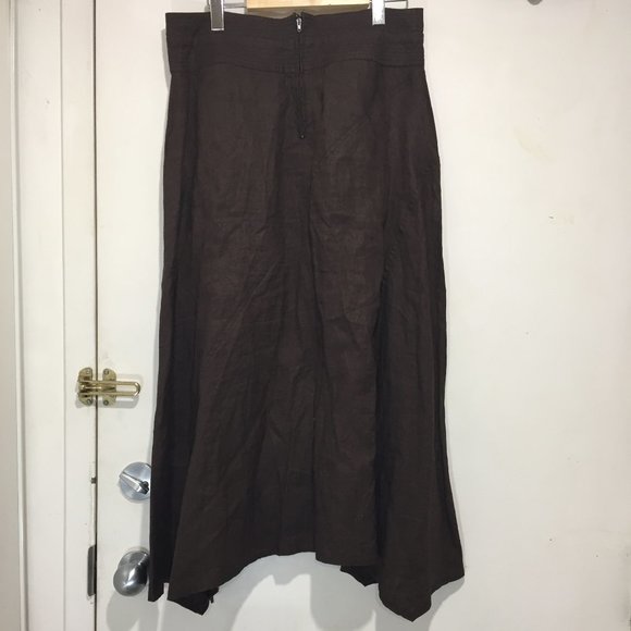 EFFETI MODA MAXI LINEN SKIRT SIZE 8 - Picture 2 of 5